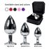 Rimba XS - Transparent Gem Metal Anal Plug (Silver)