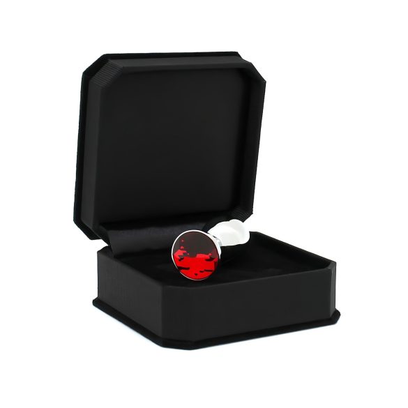 Rimba XS - Silver Metal Anal Plug with Red Gem