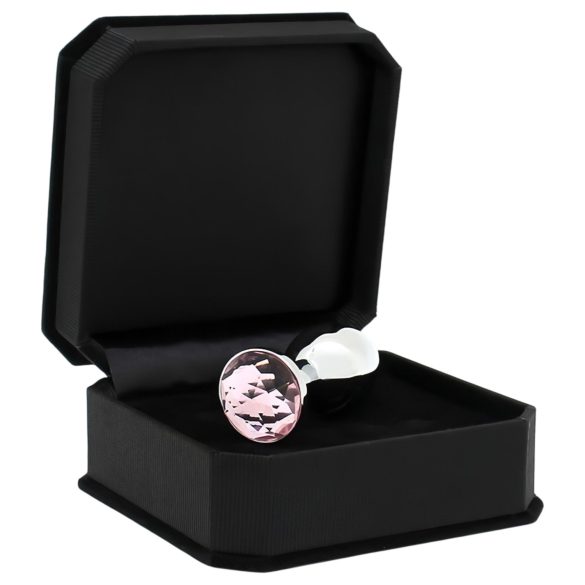Rimba XS - Pink Gem Metal Anal Plug (Silver)