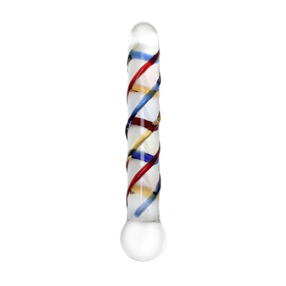 Rimba Rachella - Double Glass Dildo (Clear - Colorful)