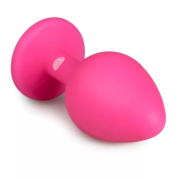 Easytoys Diamond - White Gem Anal Plug (Medium) - Pink