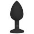 Easytoys Diamond - Black Small Anal Plug with White Gem