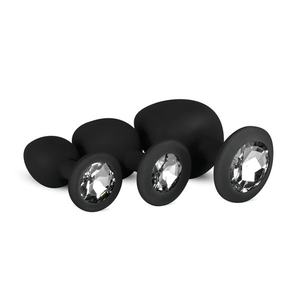 Easytoys Diamond - Black Anal Plug Set