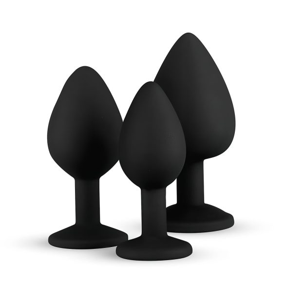 Easytoys Diamond - Black Anal Plug Set