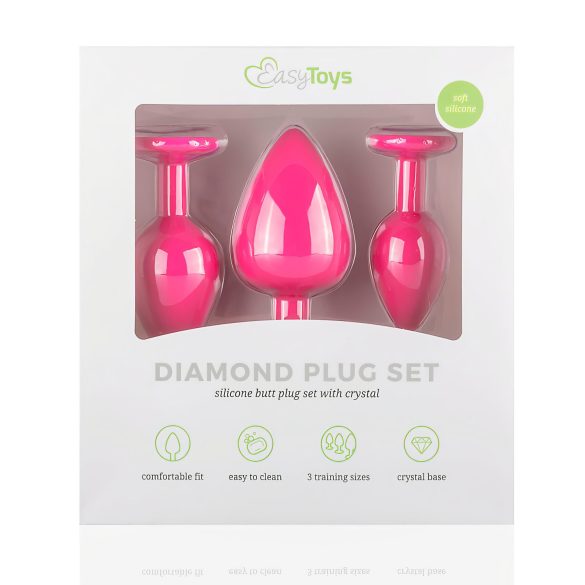 Easytoys Diamond - Pink Anal Plug Set