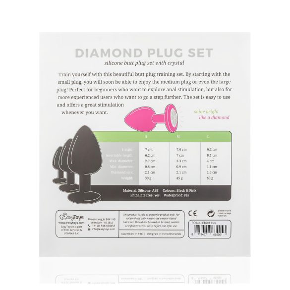 Easytoys Diamond - Pink Anal Plug Set