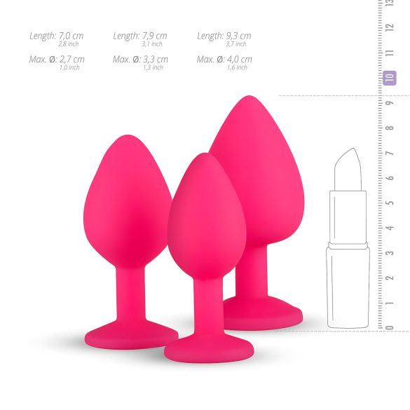 Easytoys Diamond - Pink Anal Plug Set