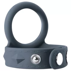 Boners Strap L - Dual Penis & Testicle Ring (Gray)