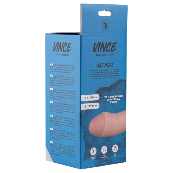 Real Fantasy Vince - Natural 19.5cm Dildo with Detailed Texture