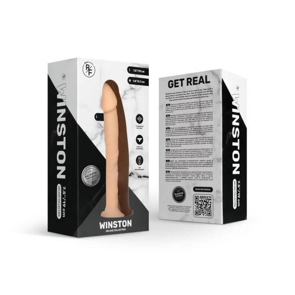Real Fantasy Winston - Suction Cup Vibrator - 7.5" (Natural)