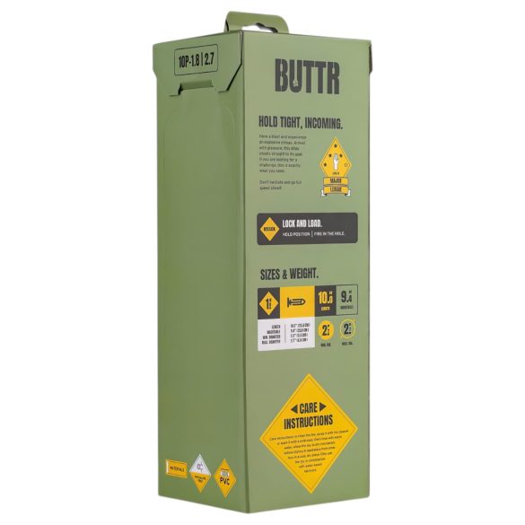 BUTTR 10 Pounder - Suction Cup Large Dildo (Black)