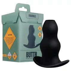 BUTTR Foxhole - Hollow Anal Expander Dildo (Black)