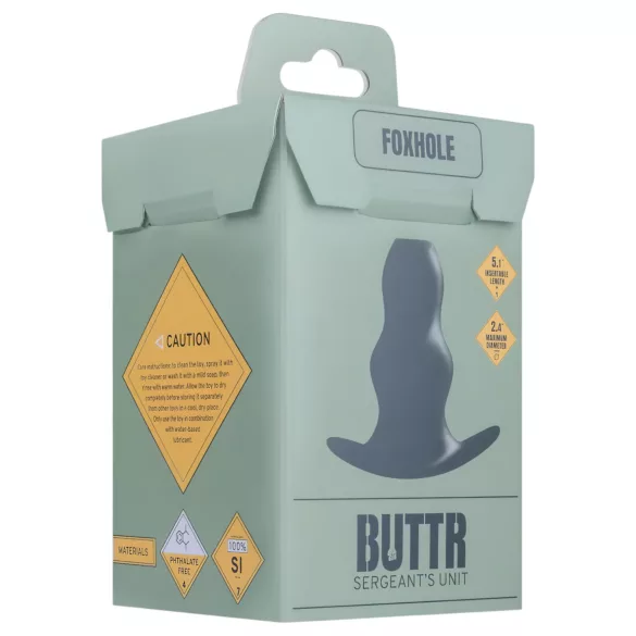 BUTTR Foxhole - Hollow Anal Expander Dildo (Black)