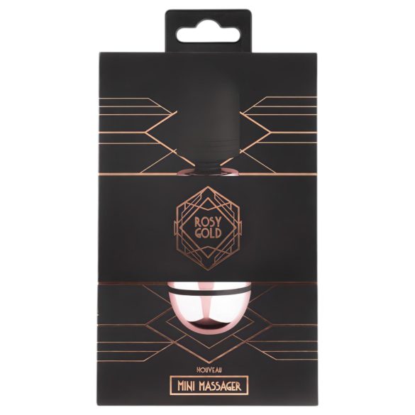 Rosy Gold Mini Wand - Rechargeable Massage Vibrator (Rose Gold)