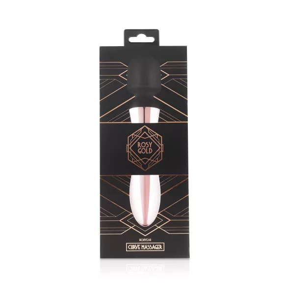 Rosy Gold Wand Curve - Rechargeable Massager Vibrator (Rose Gold)