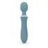 Bloom Orchid Wand - rechargeable massaging vibrator (turquoise)