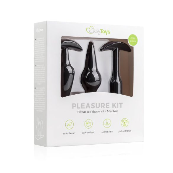Easytoys Pleasure Kit - Versatile Black Anal Plug Set