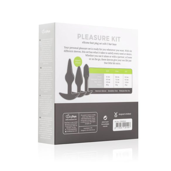 Easytoys Pleasure Kit - Versatile Black Anal Plug Set