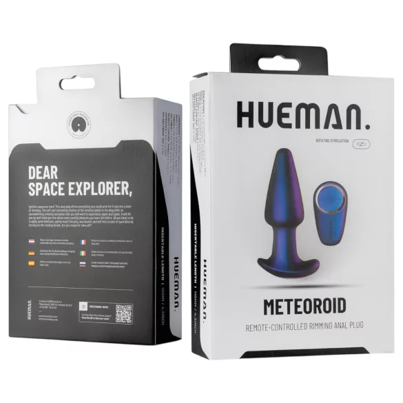 Hueman Meteoroid - Rotating Bead Anal Vibrator with Radio (Purple)