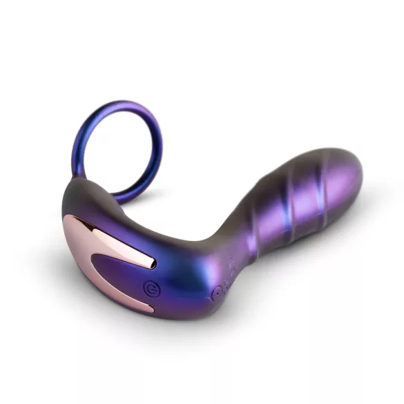 Hueman Black Hole - Purple Remote Anal Vibrator with Cock Ring