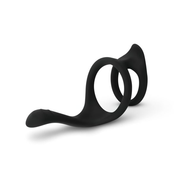 EasyToys Pleasure Ring - Flexible Black Penis and Testicle Ring