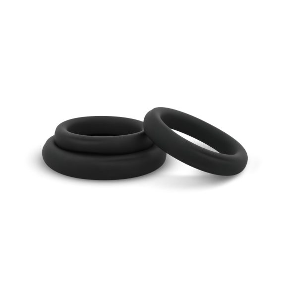 Easytoys Explore Ring - 3-Piece Black Penis Ring Set