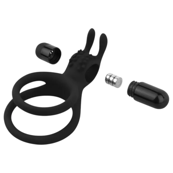 Easytoys Share Ring - Vibrating Black Penis & Testicle Ring