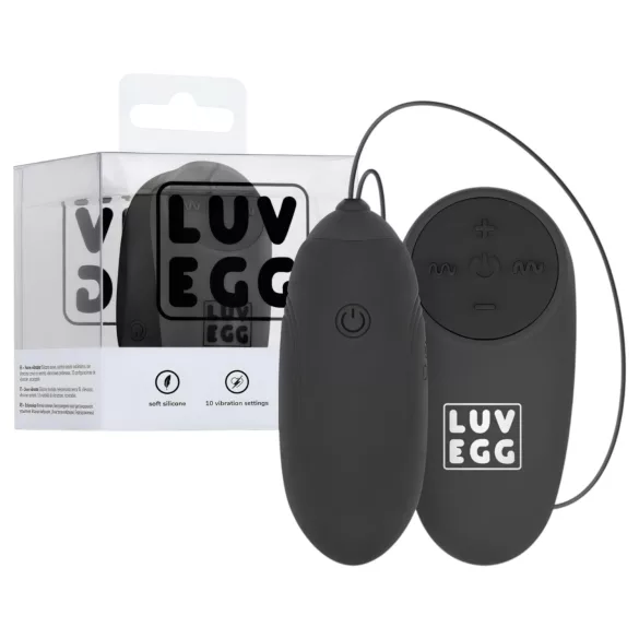 LUV EGG - wearable rechargeable remote-control vibrating egg (black)