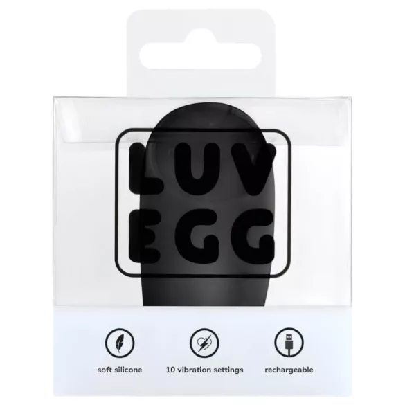 LUV EGG - wearable rechargeable remote-control vibrating egg (black)