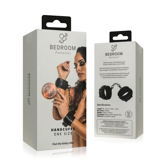 Bedroom Fantasies - Wrist Cuffs with Chain (Black)