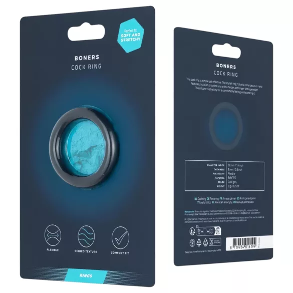 Boners Ergo - silicone cock ring (blue)