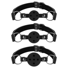Bedroom Fantasies - Black Mouth Gag Set - 3 Pieces