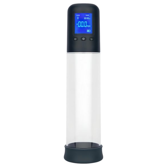 Boners - Automatic LCD Penis Pump (Clear-Black)