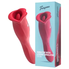   Teazers - double-ended vibrator with tongue clitoral stimulator (red)