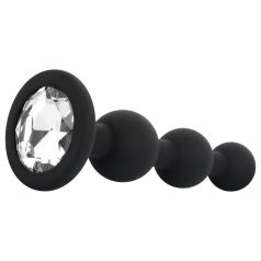 EasyToys - Beaded Anal Plug (Black)