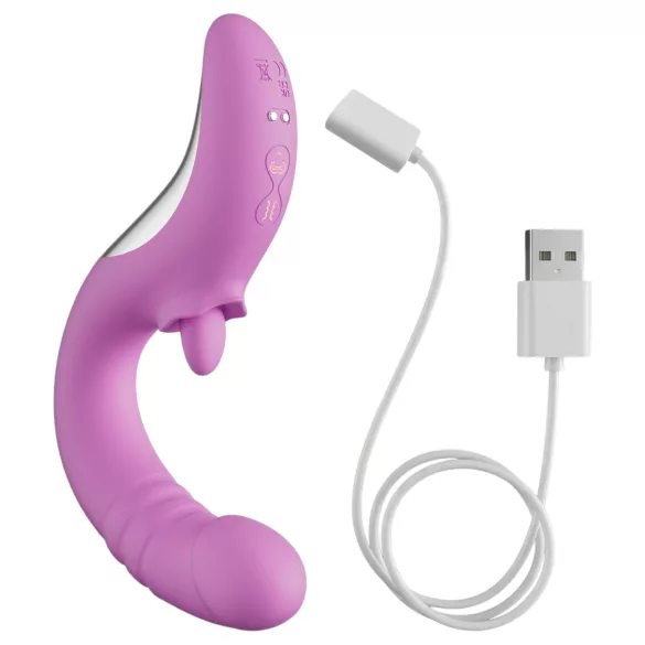 Good Vibes Only - thrusting clitoral vibrator (pink)