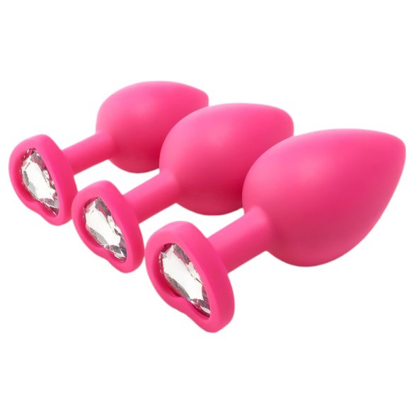 Flirts Anal Training Kit - 3-Piece Pink Plug Set