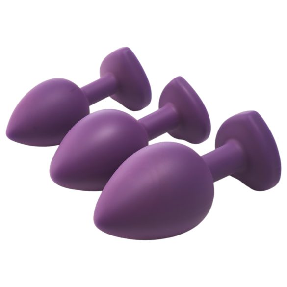 Flirts Purple Anal Training Kit - 3-Piece Plug Set
