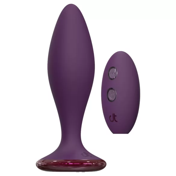 Glam - anal vibrator with remote control (purple)