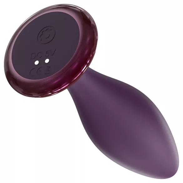 Glam - anal vibrator with remote control (purple)