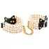 Allure - Pearl Beaded Black Wrist Cuffs
