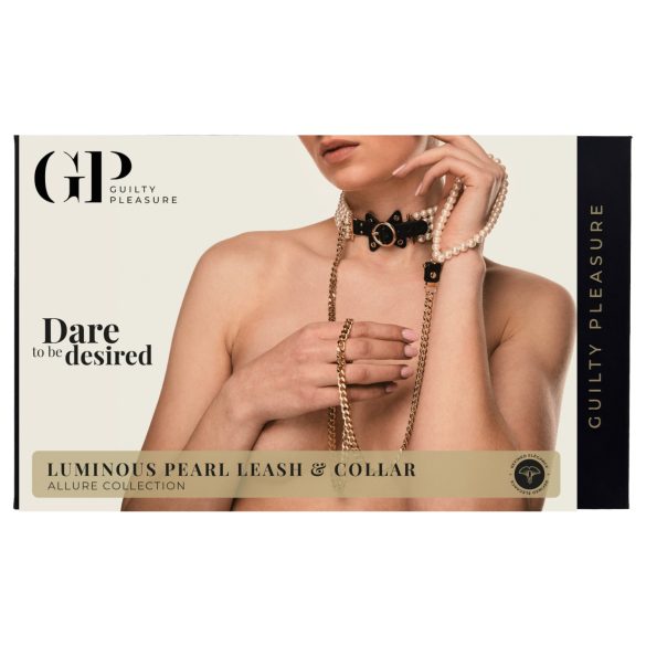 Allure - Beaded Collar with Leash (Black)