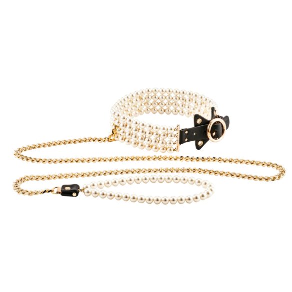 Allure - Beaded Collar with Leash (Black)