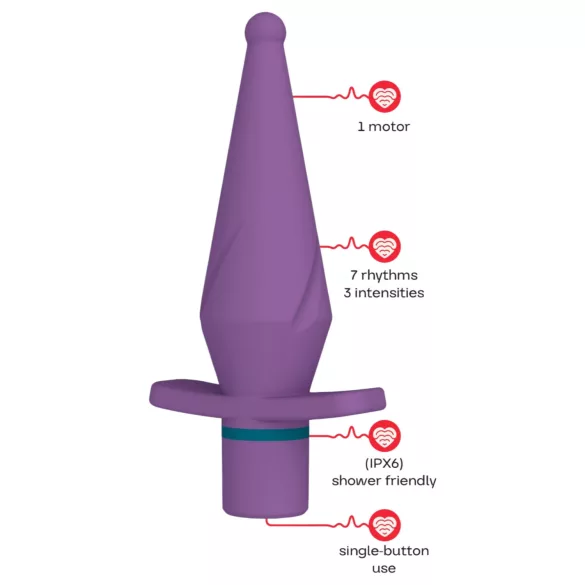 Dreamtoys Love Signal - vibrating anal plug (purple)
