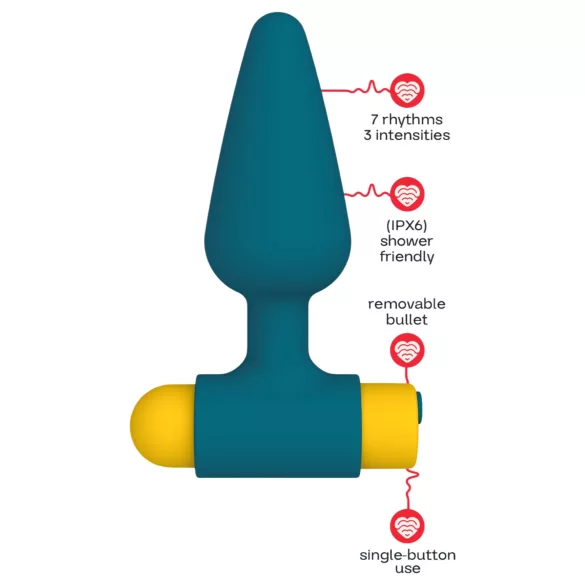 Dreamtoys Love Signal - vibrating anal plug (green)
