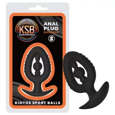 Kiotos - silicone anal plug with dilator S (black)