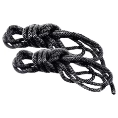 S&M - Silky Bondage Rope Set - Black (2 Pieces)