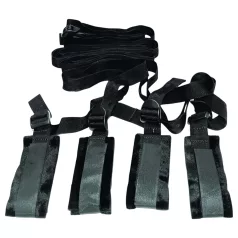S&M - Bed Restraint Bondage Set (Black)