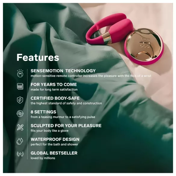 LELO Tiani 3 - Silicone Couples Vibrator (Purple)