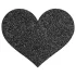 Bijoux Indiscrets Flash - Heart-Shaped Nipple Covers (Black)